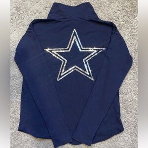 VS PINK Dallas Cowboys Bling Half Zip Sweatshirt